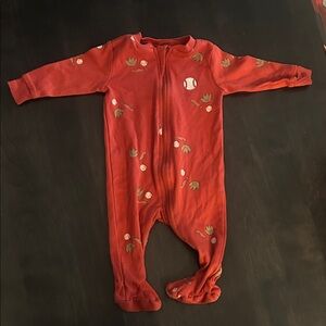 Carters Rust colored Baseball Print Kids One Piece